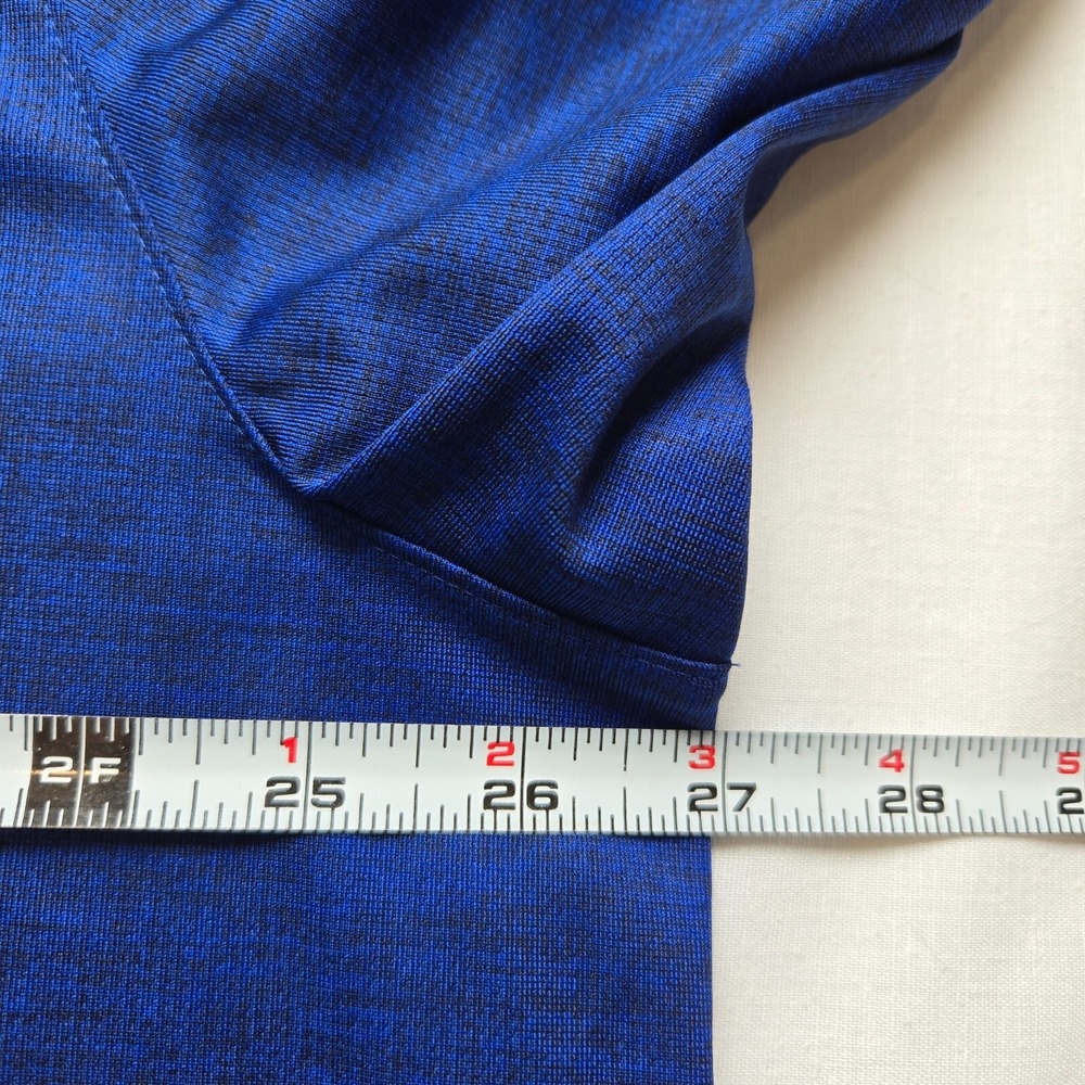 Nike Golf Men's Size 2XL Dri-fit Short Sleeve 1/4 Button Blue Black Breathable - Picture 3 of 9